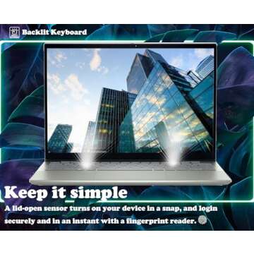 Dell Inspiron 14 Inch FHD Touchscreen 2 in 1 Business Laptop, AMD Ryzen 7 5825U, 32GB RAM, 1TB HDD, Windows 11 Pro, Backlit Keyboard, Fingerprint Reader, HDMI, WiFi 6, Pebble Green