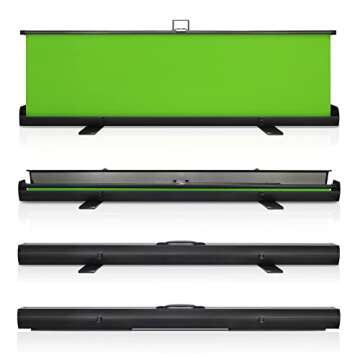 KHOMO GEAR 62-Inch Green Screen Backdrop – Collapsible, Portable Chroma Key Background for Streaming, Video Calls, Photography, YouTube, Zoom & Studio Setup – Wrinkle-Resistant & Easy Setup
