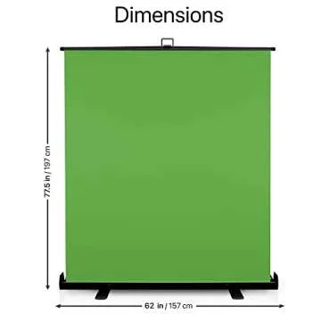 KHOMO GEAR 62-Inch Green Screen Backdrop – Collapsible, Portable Chroma Key Background for Streaming, Video Calls, Photography, YouTube, Zoom & Studio Setup – Wrinkle-Resistant & Easy Setup