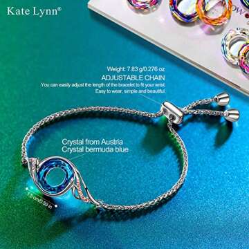 Kate Lynn Phoenix Bracelets Crystal Bracelet for Women, Jewelry Gift Birthday Gifts for Women Mom Wi...