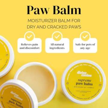 Dog Paw Pad Balm - 2 oz of Paw Wax - Soother for Dry and Cracked Paws with Coconut Oil, Jojoba Oil, ...