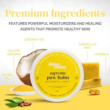 Natural Dog Paw Balm - Lick-Safe Moisturizer for Paws