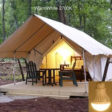 Onite USB LED Light Bulb, 5W Warm White Camping Lantern, Portable Solar Powered Outdoor Light, Essential Hiking Survival Gear, USB Lamp for Backyard, Garage, Van, Tent, and Power Stations