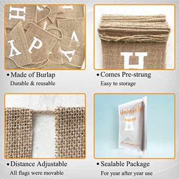 Uniwish Happy Birthday Banner for Celebrations and Parties