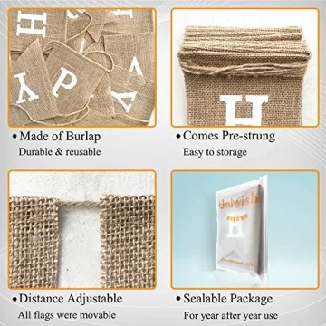 Uniwish Happy Birthday Banner for Celebrations and Parties