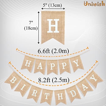 Uniwish Happy Birthday Banner for Celebrations and Parties