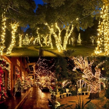 OZS Solar String Lights Outdoor with 8 Modes and Waterproof Design