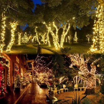 OZS Solar String Lights Outdoor with 8 Modes and Waterproof Design