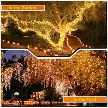 OZS Solar String Lights Outdoor with 8 Modes and Waterproof Design