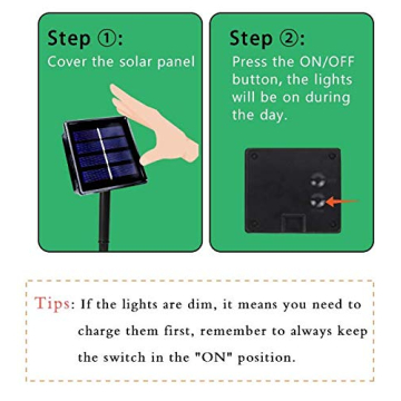 OZS Solar String Lights Outdoor with 8 Modes and Waterproof Design