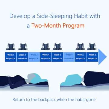 WoodyKnows Side-Sleeping Backpack for Sleep Apnea Relief