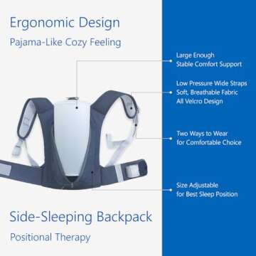 WoodyKnows Side-Sleeping Backpack for Sleep Apnea Relief