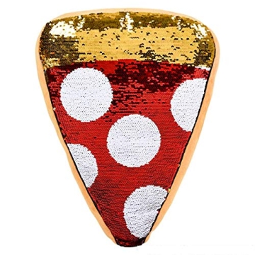 Pizza Slice Pillow with Reversible Sequins - Fun Home Decor