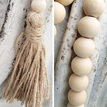 Sustainable Farmhouse Wood Beads Garland Decor for Home