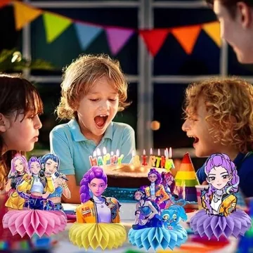 8Pcs Demon Movie Hunters Centerpieces for Kids Parties