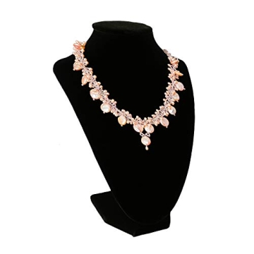 Super Z Outlet 9" Black Velvet Jewelry Easel Necklace Chain Display Bust Stand