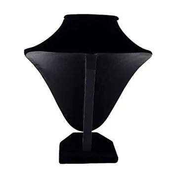 Elegant Black Velvet Jewelry Bust Display Stand