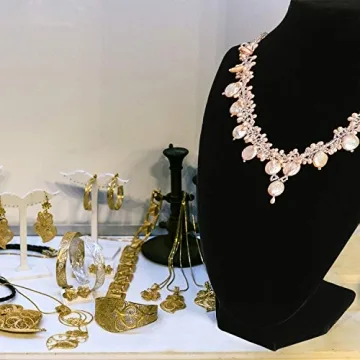 Elegant Black Velvet Jewelry Bust Display Stand
