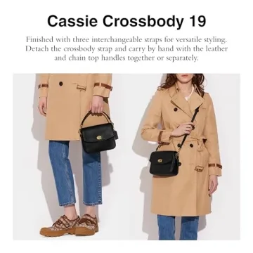 Stylish COACH Crossbody 19 Bag in Polished Pebble Leather