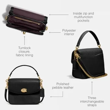 Stylish COACH Crossbody 19 Bag in Polished Pebble Leather