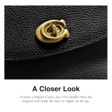 Stylish COACH Crossbody 19 Bag in Polished Pebble Leather