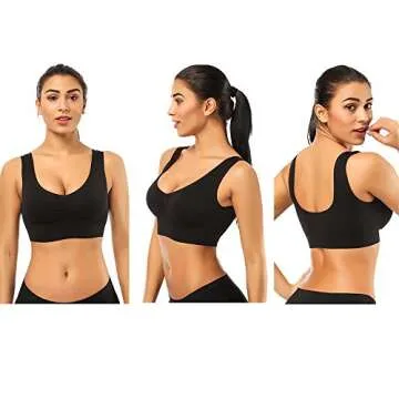 BESTENA Comfort Bra 2 Pack Soft Seamless Yoga Bras