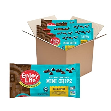 Enjoy Life Semi-Sweet Mini Chocolate Chips, Baking Chocolate Chips Bundle, Vegan, Dairy Free, Gluten...