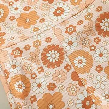 COORALLY Baby Girl Summer Clothes Floral Print Suspender Jumpsuit Bell Bottom Flare Pants Overalls (L-Yellow, 12-18 Months)