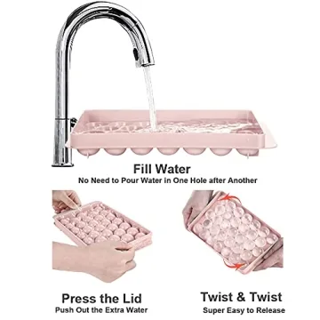 WIBIMEN Mini Ice Cube Trays for Perfectly Chilled Drinks