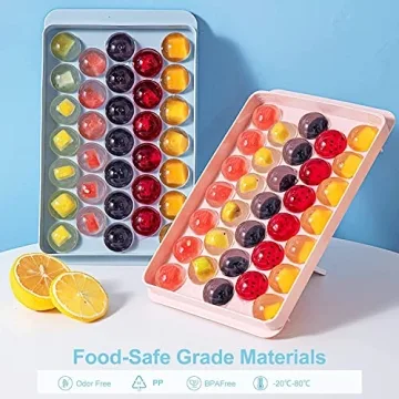 WIBIMEN Mini Ice Cube Trays for Perfectly Chilled Drinks