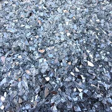 ZenQ Crushed Glass for Crafts, Resin Art. 1.5 lbs