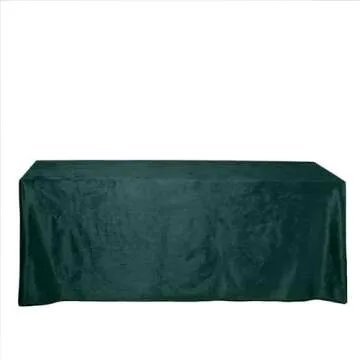 Efavormart Premium Velvet Hunter Emerald Green 90" x 156" Rectangle Tablecloth for Wedding Party Events