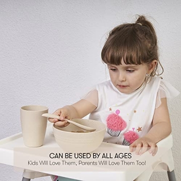 Wheat Straw Unbreakable Dinnerware Set for 8