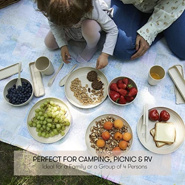 Wheat Straw Unbreakable Dinnerware Set for 8