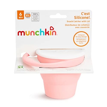 Munchkin Silicone Snack Catcher for Toddlers, Coral