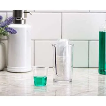 Comfy Package [3 oz. - 500 Count Clear Disposable Plastic Cups - Small Disposable Bathroom, Medicine Polypropylene, and Mouthwash Cups
