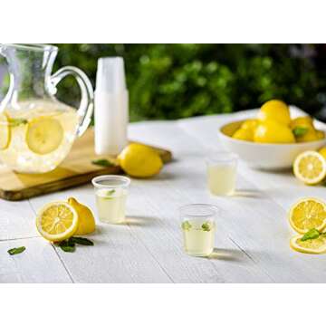 Comfy Package [3 oz. - 500 Count Clear Disposable Plastic Cups - Small Disposable Bathroom, Medicine Polypropylene, and Mouthwash Cups