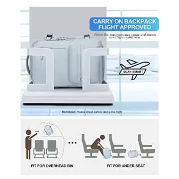 VGCUB Large Travel Backpack Bag for Women Men,Carry on Backpack,17 Inch Laptop Business Work Waterproof Backpack with Laptop Compartment,Person Item Flight Approved,Mochila de Viaje,Blue Large