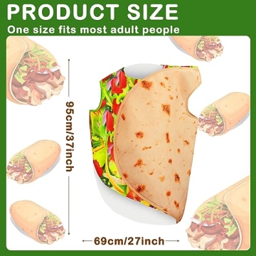 Hicarer Taco Costume for Adults - Fun Halloween Food Outfit