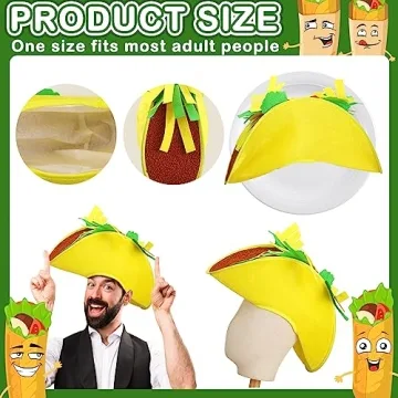 Hicarer Taco Costume for Adults - Fun Halloween Food Outfit