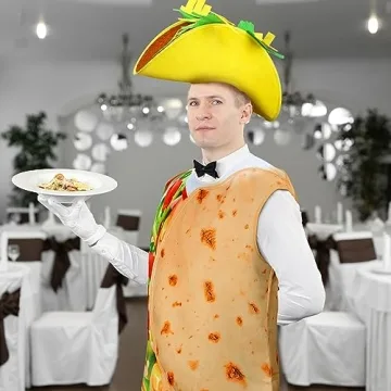 Hicarer Taco Costume for Adults - Fun Halloween Food Outfit
