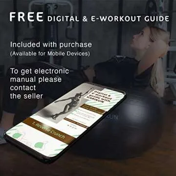 KARIKUN Exercise Ball, 65cm Yoga Ball, Medicine Ball Chair for Fitness - Stability Balance Pilates Core & Workout with Quick Pump - Upgraded Anti Burst Slip Resistance - Home Gym Office Chair