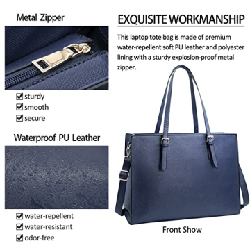 Waterproof Lightweight Leather Laptop Bag for Women