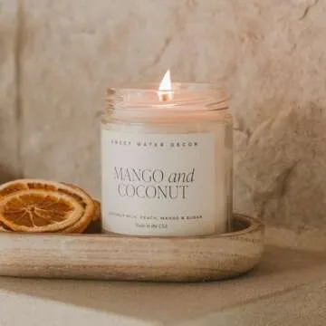 Mango & Coconut Soy Candle - Sweet Water Decor Summer Scent