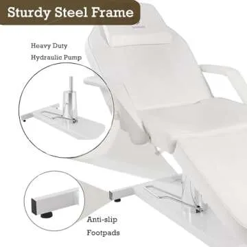 LUXMARS Adjustable Hydraulic Tattoo Chair for Beauty Spa