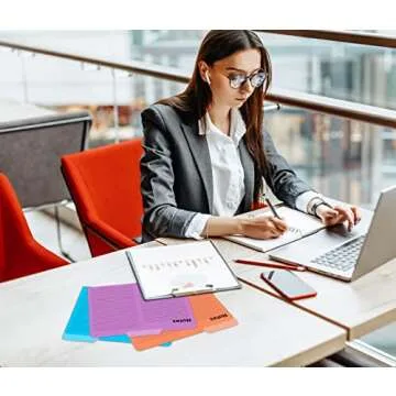 Vibrant Lined File Folders 24 Pack for Home & Office