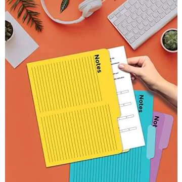 Vibrant Lined File Folders 24 Pack for Home & Office