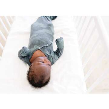 Copper Pearl Baby Gown - Knotted Newborn Sleepers for Baby Boy and Girl, Soft Stretchy Long Sleeve Infant Gowns with Bottom Tie and Hand Mittens, Perfect Hospital Coming Home Outfit (Hunter)