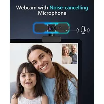 NBPOWER 1080P 60FPS Streaming Camera Webcam with Microphone and Fill RGB Light,Autofocus,Work with Laptop/Desktop Computer/Winsdows/Mac OS/PC Computer for Camera