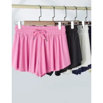 Girls 2-in-1 Butterfly Shorts Set for Active Play